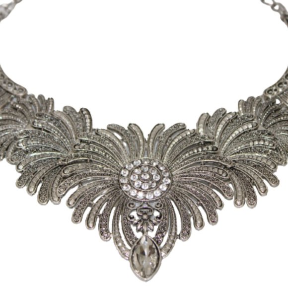 Silver Oxidised Choker Set Silver Oxidised Choker Oxidised Choker Jewellery - Picture 3 of 3